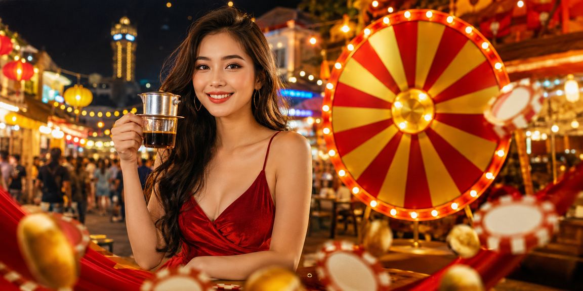 Người chơi tham gia rút thăm may mắn tại Phú Quốc bên ly cà phê buổi sáng